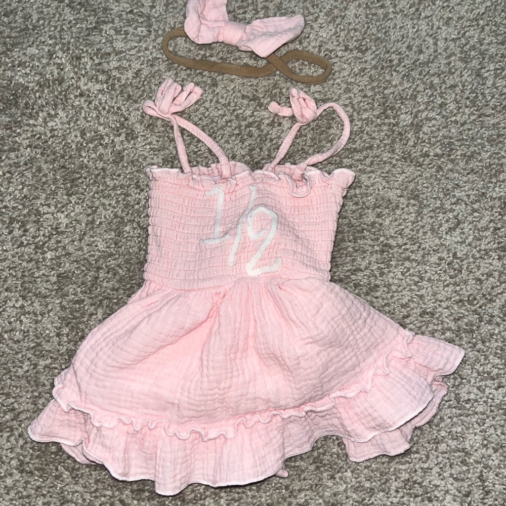 Pink Kids Costume Dress with Headband